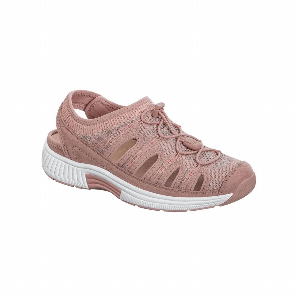 NEW ORTHOFEET women’s laguna adjustable stretch no tie sandal in peach